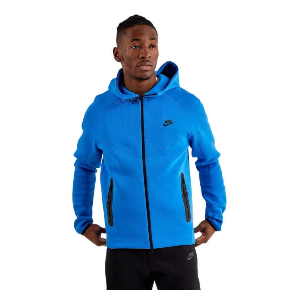 Nike Tech Fleece Windrunner Men's Size 2XL Photo Blue Hoodie Jacket NWT